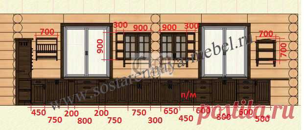 Кухня под старину из массива дерева – купить кухню в Москве