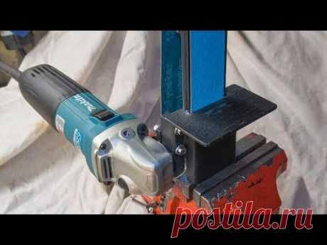 Angle grinder attachment homemade metal grinder belt sander