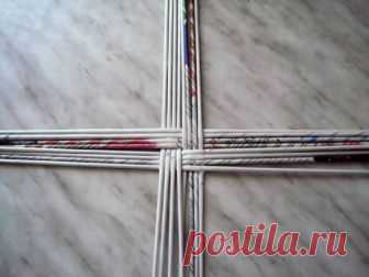 Плетение из газетных трубочек. Пошаговый МК