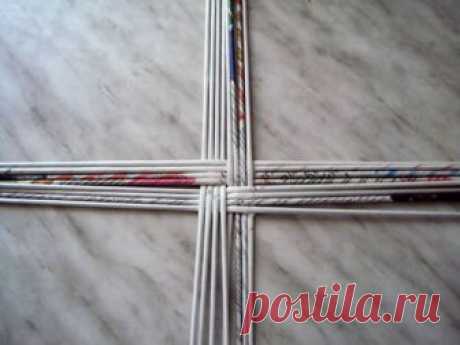 Плетение из газетных трубочек. Пошаговый МК