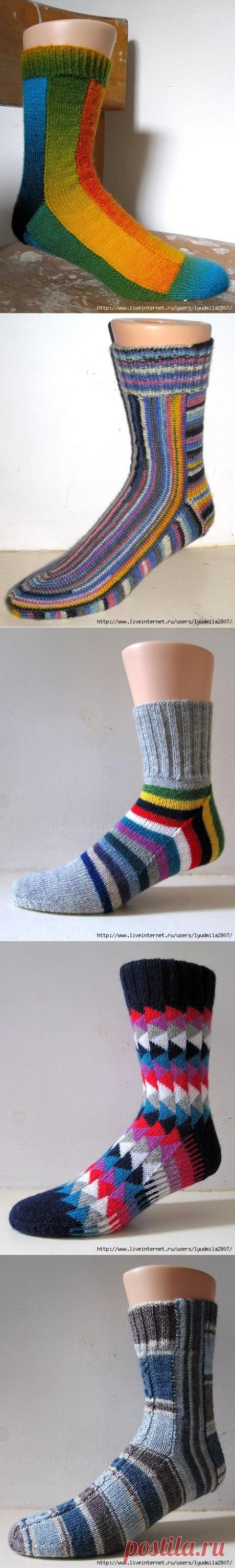 Носки-полосатики спицами с ravelry.com