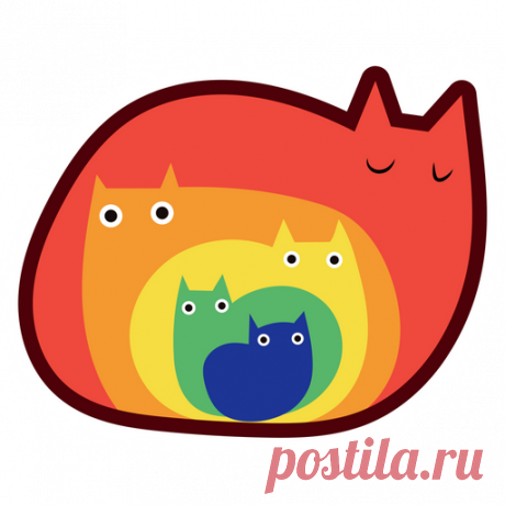 Rainbow Cats Sticker - Sticker Mania The cats are always charming, even when depicted weirdly, like in our Rainbow Cats Sticker. Look at it as if it is a work of art - minimalistic, colorful, lively, and joyful art for your Desktop. Cats in any form create a lovely atmosphere everywhere.