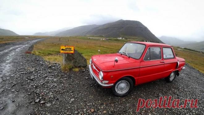 Россияне доехали до Исландии на красном 