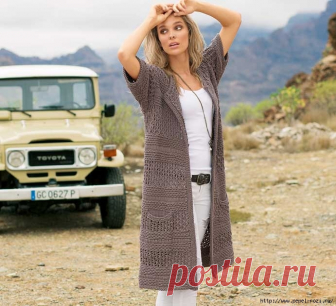 Стильный летний кардиган цвета 