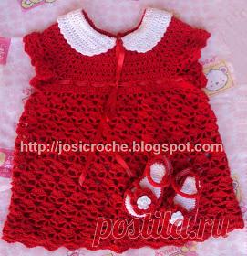 Josi Croche: Vestidinho de bebê em croche.