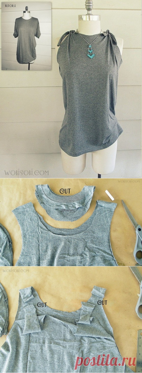 Топ на завязках / Футболки DIY / ВТОРАЯ УЛИЦА