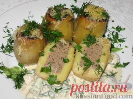 Рецепт: Картофель, фаршированный печенью на RussianFood.com