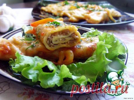 Рулетики, тушенные в соусе - кулинарный рецепт