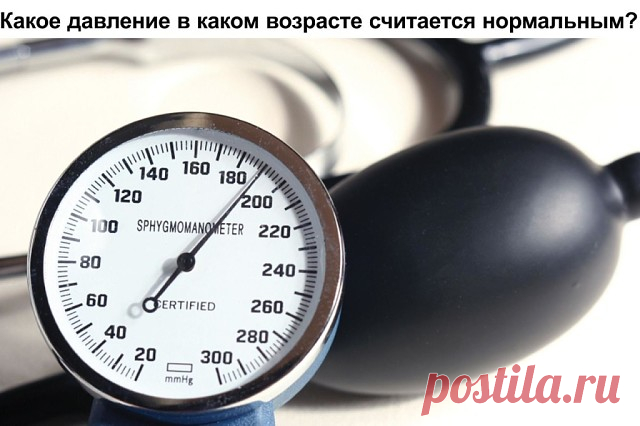 Какое давление в каком возрасте считается нормальным?