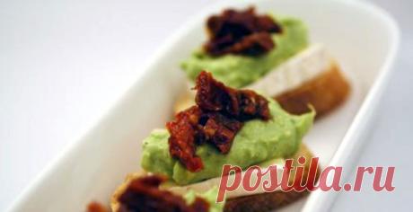 Канапе с авокадо: пошаговый рецепт с фото