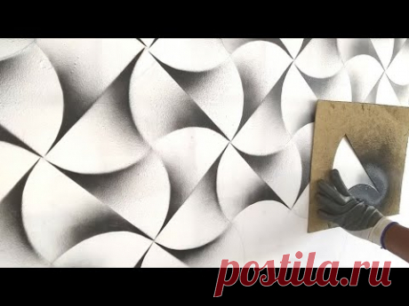 Excellent spray wall painting idea