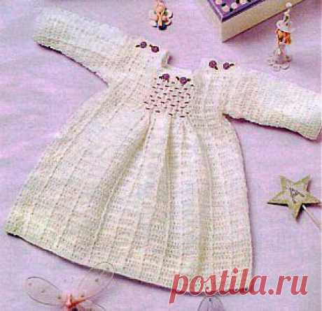 Вязаное платье для девочки | Вязание крючком, схемы вязания, бесплатное вязание крючком