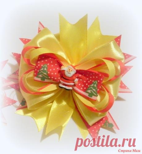 Рождественский американский бантик из лент - &quot;Рукодельная Беседка&quot;)))))) - Страна Мам