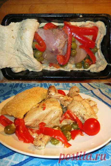 Ароматный цыпленок в тесте — Вкусные рецепты