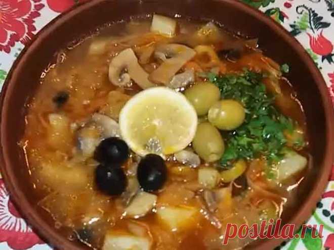 Как приготовить постную солянку с квашеной капустой
