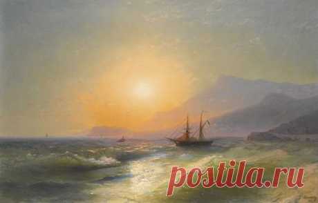 Ivan Konstantinovich Aivazovsky 1817-1900 VIEW FROM CAP MARTIN WITH MONACO IN THE DISTANCE signed in Latin and dated 1885 l.r.;  |   Pinterest • Всемирный каталог идей