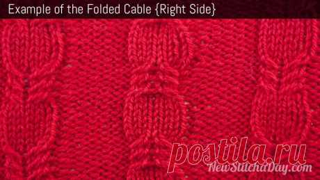 How to Knit the Folded Cable Stitch - NewStitchaDay.com