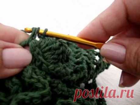 CROCHE - PONTO ALTO SOBREPOSTO - YouTube