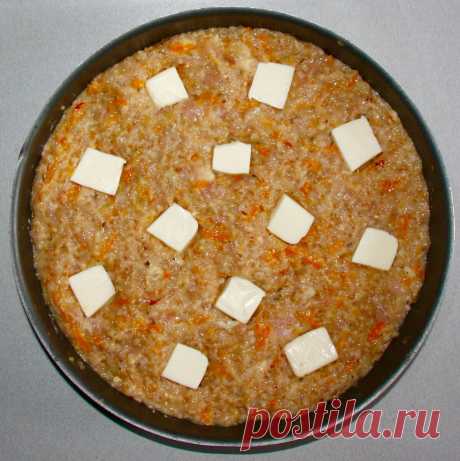 Быстрый пирог с пшеничной крупой и фаршем из индейки. | Лови рецепт | Яндекс Дзен