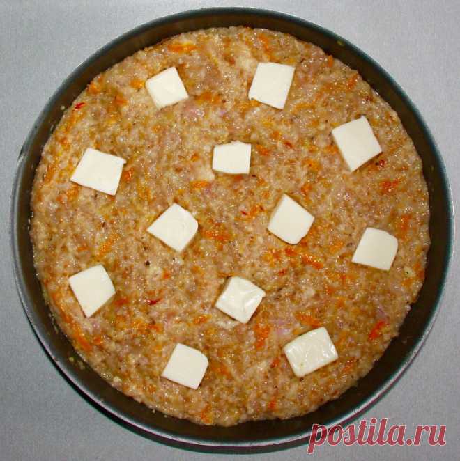 Быстрый пирог с пшеничной крупой и фаршем из индейки. | Лови рецепт | Яндекс Дзен