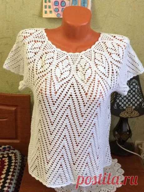 Delicadezas en crochet Gabriela: Fina blusa en crochet