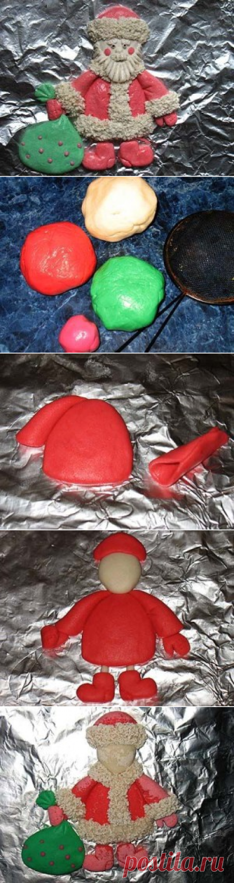 Просто и красиво: Дед Мороз из солёного теста | Женское хобби