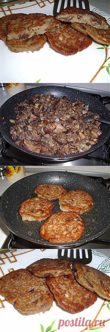 Драники с грибами