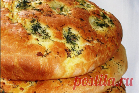 Фокачча с чесноком и укропом — Домашний уют