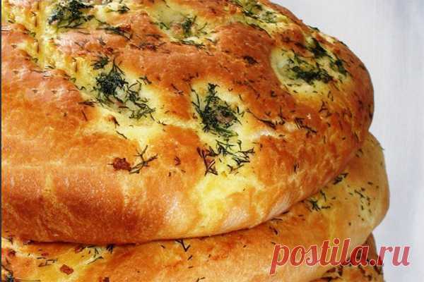 Фокачча с чесноком и укропом — Домашний уют
