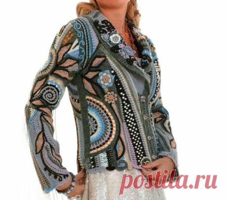 Жакет вязаный крючком в стиле фриформ с длинными рукавами на заказ в интернет-магазине Ярмарка Мастеров по цене 18300 ₽ – XQTZWRU | Жакеты, Рошаль - доставка по России Жакет вязаный крючком в стиле фриформ с длинными рукавами под заказ в интернет-магазине на Ярмарке Мастеров - 56679260. Жакеты от Antiq-vintag. Размер: Любой размер. Материал: шерсть меринос, Итальянская пряжа , хлопок. Гарантированная доставка по всей России. Отзывы реальных покупателей и фото