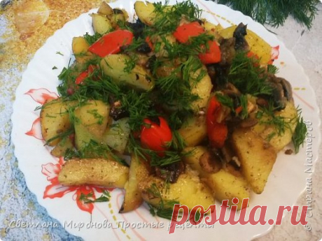 Картофель с грибами в духовке
