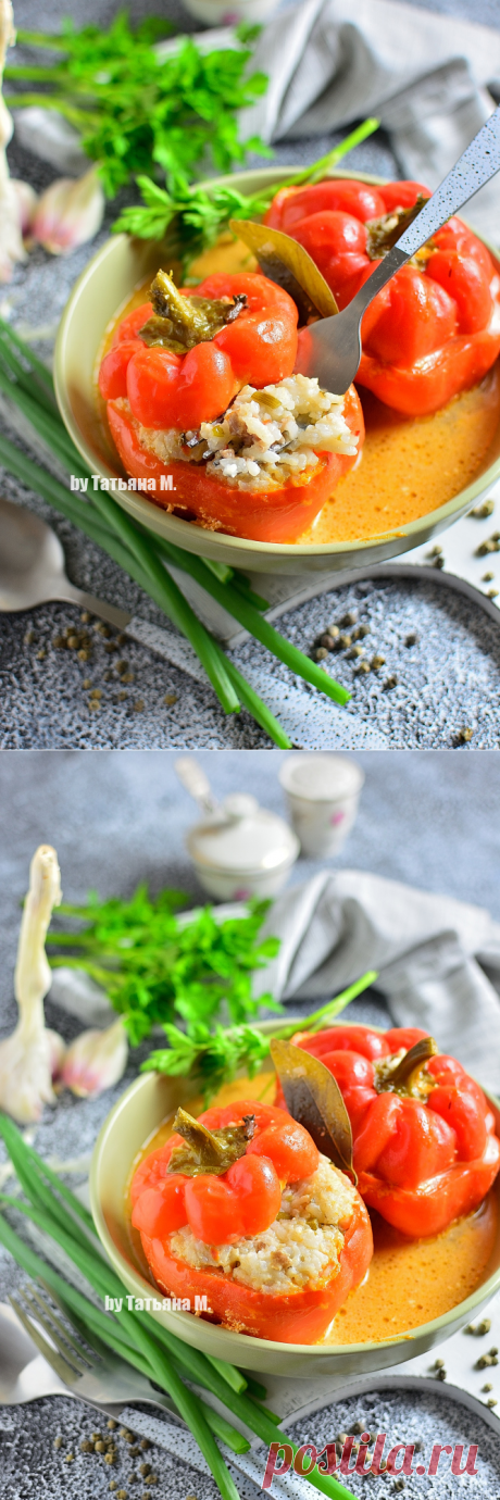 Перец фаршированный рисом и фаршем | Кулинарный блог Татьяны М.