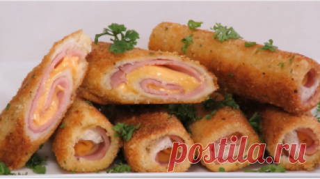 Вкусный и сытный завтрак на скорую руку. Трубочки из хлеба Хрустящие сверху и очень нежные внутри трубочки готовятся всего за 5 минут, а вкусные настолько, что добавку просят все.
