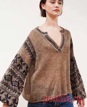 Dziana Moda: Sweter z żakardem