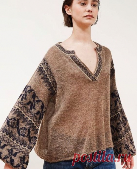Dziana Moda: Sweter z żakardem