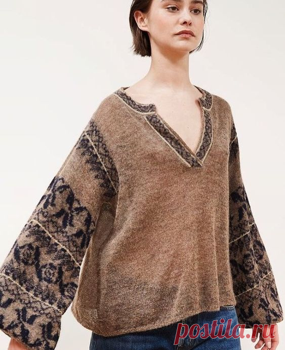 Dziana Moda: Sweter z żakardem