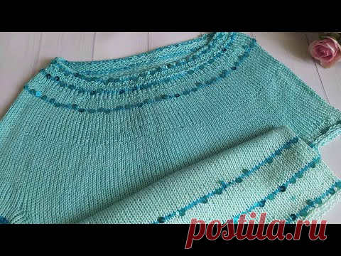 Укороченный топ спицами для девочки ❤️ - YouTube
