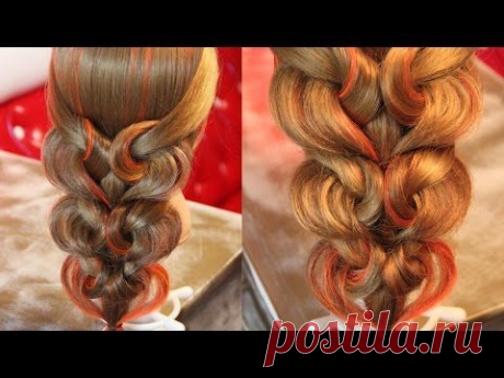 Коса с резинками - &quot;Сердечки&quot; - 2