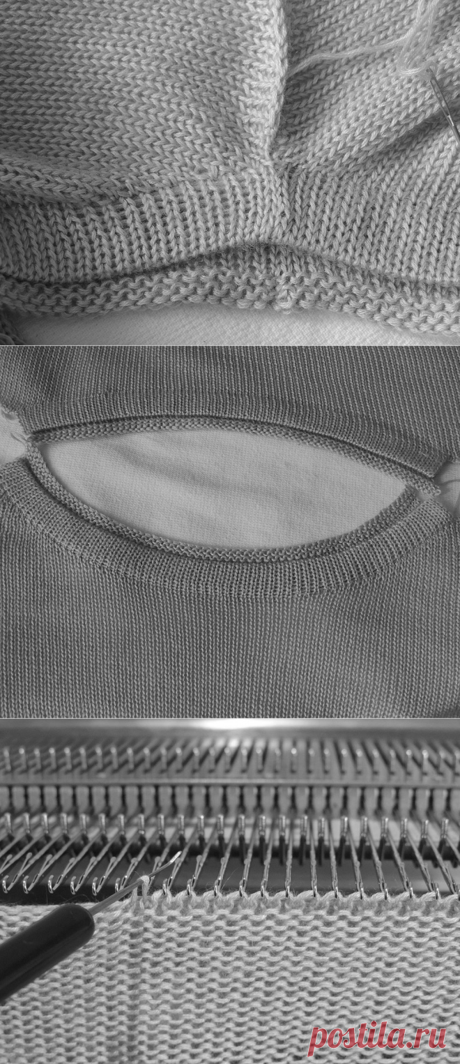 Быстрый способ обработки горловины с помощью вязальной машины - Ярмарка Мастеров - ручная работа, handmade