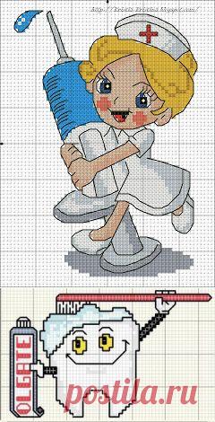 Медицинская тематика. Вышивка