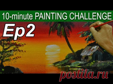 Episode 2 | 10 Minute Acrylic Painting Challenge by JM Lisondra - YouTube