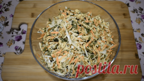 Салат из капусты с необычной подачей: сытно, вкусно и доступно