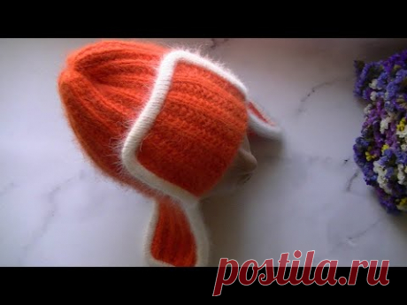 МЕГА ХИТ СЕЗОНА!!! ШАПКА -УШАНКА ПОЛЬСКОЙ РЕЗИНКОЙ ИЗ ПРЯЖИ ПУХ НОРКИ.