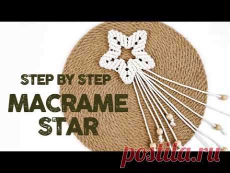 HOW TO MAKE MACRAME STAR CHRISTMAS DECOR/CHRISTMAS ORNAMENT - YouTube