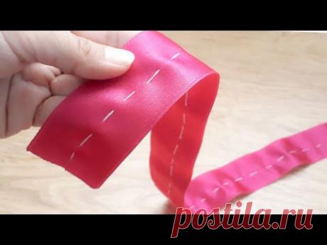 Amazing Ribbon Art|Easy DIY Ribbon Flowers|Hand Embroidery Ribbon Work|Cloth Flowers|Quicky Crafts