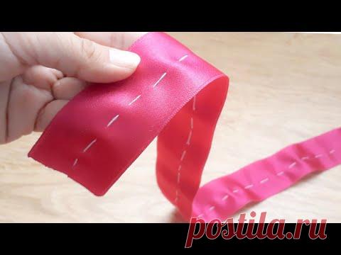 Amazing Ribbon Art|Easy DIY Ribbon Flowers|Hand Embroidery Ribbon Work|Cloth Flowers|Quicky Crafts