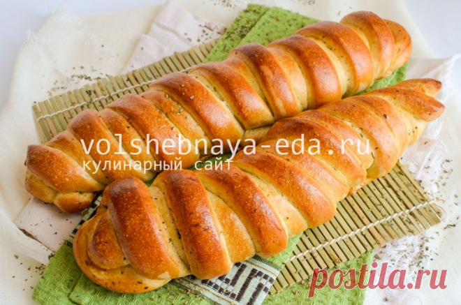 Витые батоны с ароматным маслом и травами | Волшебная Eда.ру