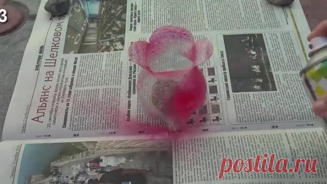 3 идеи, как сделать вазу из пластиковой бутылки!