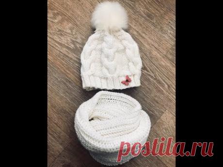 Шапка и снуд на 1-2 года