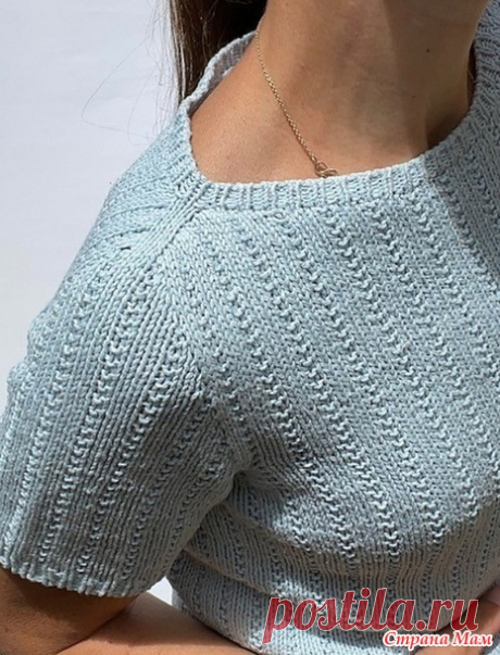 Футболка Butterfly Knit Tee от Trine knitwear. Спицы. - ВЯЗАНАЯ МОДА+ ДЛЯ НЕМОДЕЛЬНЫХ ДАМ - Страна Мам